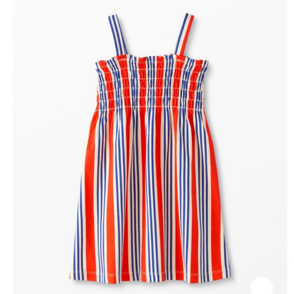 NWOT Hanna Andersson Print Smocked Dress (stripes) size 10